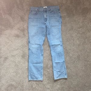 Light wash agolde blue jeans